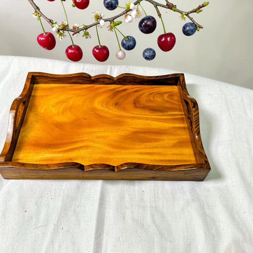 প্রিমিয়াম হ্যান্ডমেড কাঠের সার্ভিং ট্রে
